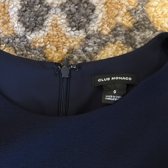 Club Monaco Edni Navy Diamond Cut Out Sheath Dress - Picture 5 of 5